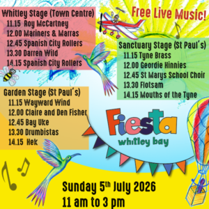 Music lineup for Sunday 5 July 2026